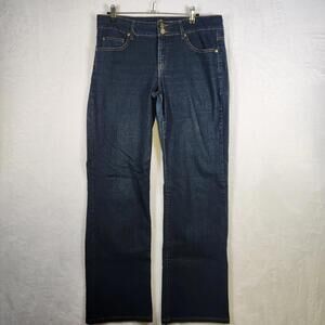 Bill Blass Womens Stretch Bootcut Blue Jeans Size 10‎ Embellished